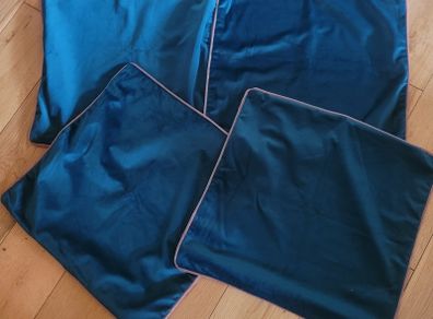 Soft Velour Emerald Green Cushion Covers x4