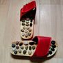New reflexology massage slippers with stones  red Image 5