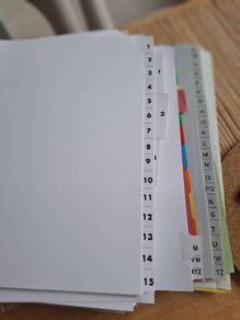 A4 Dividers