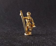 Vintage Gold Coloured Warrior , Lapel Pin Badge