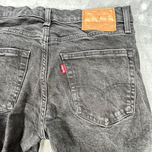 Levis 502 Mens Jeans Black - W30 L29.5 Slim Fit Stretch Premium Denim - Big E