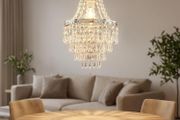 5 Tier Teardrop Crystal Beaded Chandelier Lamp Shade Pendant Light