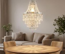 5 Tier Teardrop Crystal Beaded Chandelier Lamp Shade Pendant Light