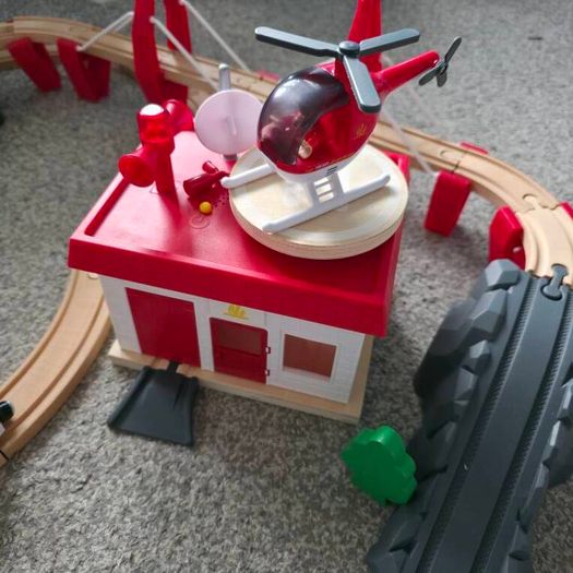 Wooden Fire Brigade Train Set