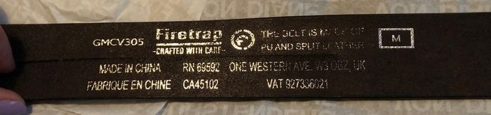 Firetrap belt