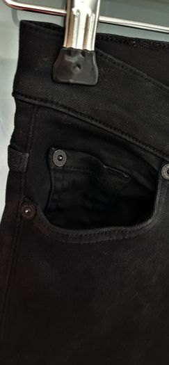 7 for All Mankind Black High Waist Glossy Coating Crystal Gunmetal Skinny Jeans Sz 26 (Fit 8UK) - Rrp 240 (New)