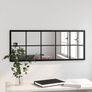 Wall Mirror Black 100x40 cm Metal Image 2