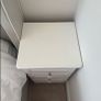 White sturdy bedside lockers x2 Image 5