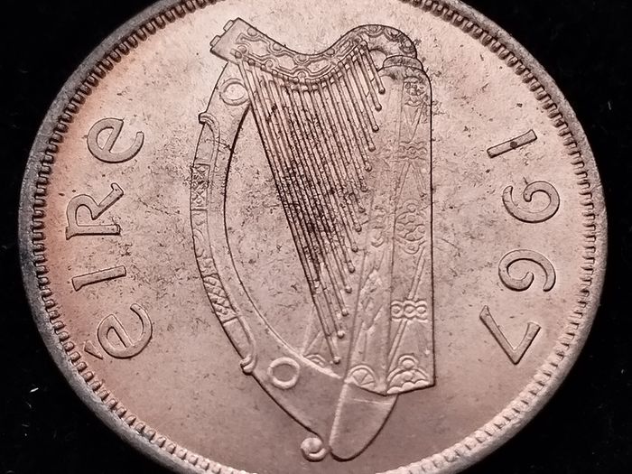 [#2669] - Ireland 1967 | Irish 1/2d | Irish Half Penny | KM.10 | UNC