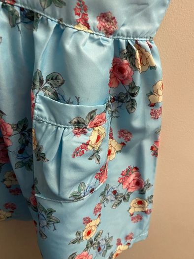 Blue floral dress (age 3-4)