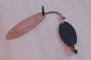 Silver paddle for bookmark or phone pen, D18 post 3e