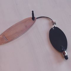 Silver paddle for bookmark or phone pen, D18 post 3e