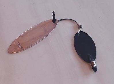 Silver paddle for bookmark or phone pen, D18 post 3e