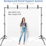 Backdrop Stand Adjustable Background Support System Kit Backdrop Frame with Carry Bag for Photo Studio Video Birthday Wedding Party 2.5x3m  8.2x10ft Clamps Image 2