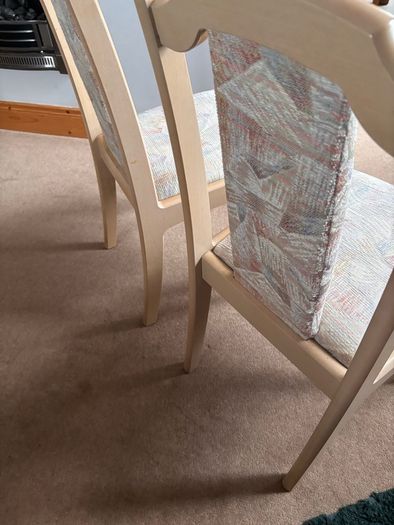 Dining Chairs - wooden frame & material chair (8)