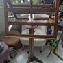Antique wooden Duellist music stand with side candle sconcesAntique oak wooden music stand with side candle sconces Image 6
