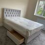 New Stylish single ,Double 4ft, 4ft6, King 5ft And 6ft Superking Sizes Divan Beds Instock. Drawers And Optional Tufted Mattresses Available. Free Delivery Image 8