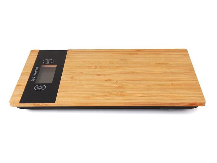 New Digital Bamboo LCD Electronic Kitchen Weighing Balance Scale 5kg / 1g #1255