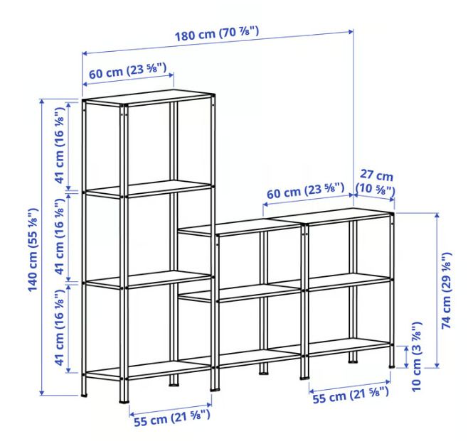 IKEA HYLLIS Shelving Unit (Indoor/Outdoor) Excellent Condition