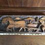 Vintage Wooden carved Wall plaque Horse and plough Image 4