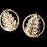 Vintage Hallmarked 18ct Gold Leaf Stud Earrings Image 10