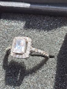 Zircon Silver engagement ring