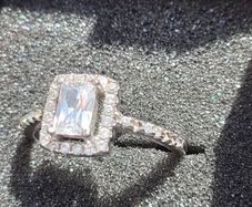 Zircon Silver engagement ring