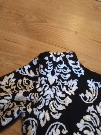 Ladies bodycon black & white sequins dress