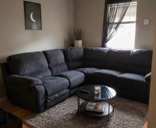 grey recliner sofa