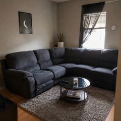 grey recliner sofa