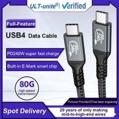 Ultra High-Speed USB4 Type-C Cable 2m | 80Gbps 240W 4K@144Hz | New