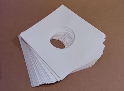 Over 11% OFF! 50 X 7" Inch CREAM Paper Inner Sleeves For 45s - 45rpm Singles - Square Corners - Premium Top Quality