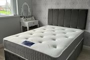 New Plush grey double bed with mattress