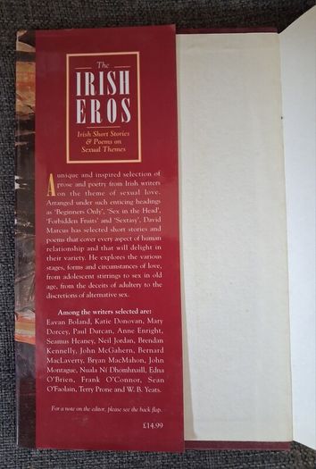 The Irish Eros / Ishish Short Stories & Poems on Sexual Themes / David Marcus / 1996