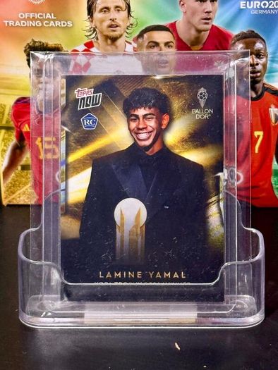 Football Card Lamine Yamal 2024 Kopa Trophy Winner Ballon dOr Topps NOW Match Attax