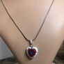 sterling silver heart pendant necklace Image 2