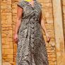 Brown cream zebra print shirt dress size 10-12 (viscose) Image 2
