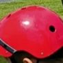 Kiddimoto with goggles red kids bike helmet Image 2