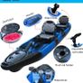Tandem doubble fishing kayak with propeller pedal drive and accesories. 14ft long  brand new Image 6