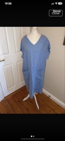 Carolyn Donnelly blue linen dress - suit 10-12