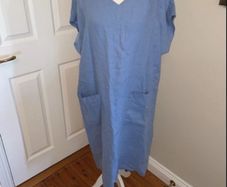 Carolyn Donnelly blue linen dress - suit 10-12