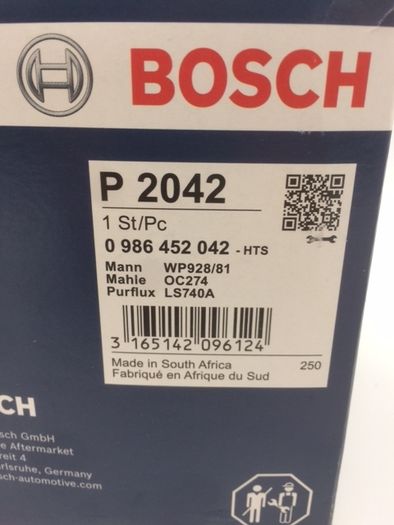 Bosch Oil Filter P2042 for Mitsubishi
