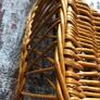 Vintage Boho Wicker Wine Pouring Cradle Basket French Table Serving Caddy Image 7