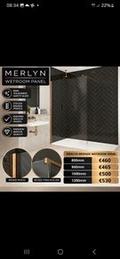 Merlyn bronze wetroom panels