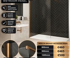 Merlyn bronze wetroom panels