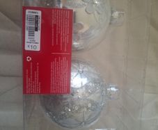 Silver Christmas baubles