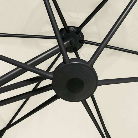 Outdoor Parasol with Steel Pole 300 cm Sand White