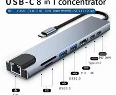 USB c Hub 8 in 2