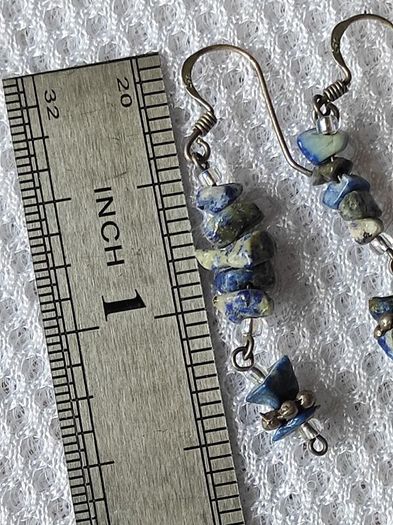 Sterling silver national stone earrings