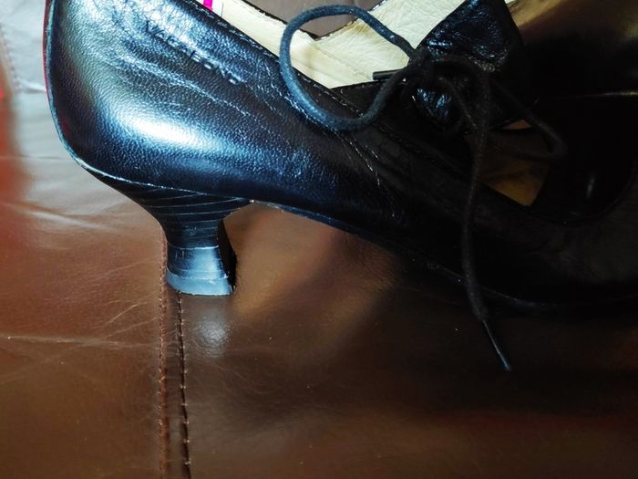 Dance shoes black tappers pointers ballroom flamenco genuine leather Vagabond with toe taps Size 37